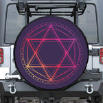 Geometric Star of David Print Tire Cover