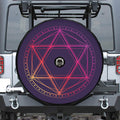 Geometric Star of David Print Tire Cover With Camera Hole