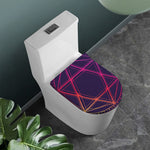 Geometric Star of David Print Toilet Lid Cover