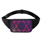 Geometric Star of David Print Waist Bag
