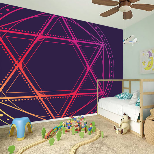 Geometric Star of David Print Wall Sticker