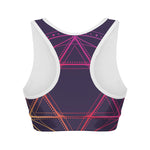 Geometric Star of David Print Women's Sports Bra