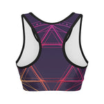Geometric Star of David Print Women's Sports Bra
