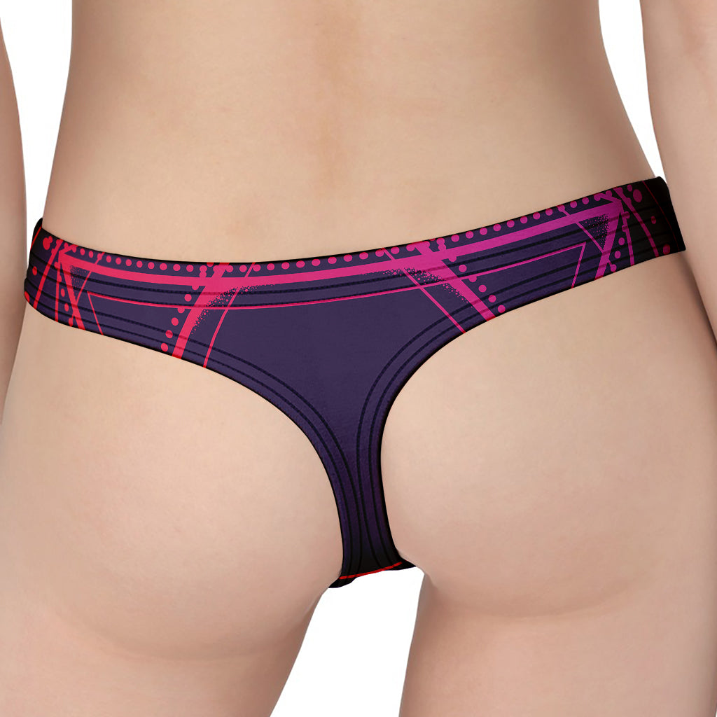 Geometric Star of David Print Women's Thong