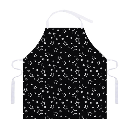 Geometric Star Pattern Print Adjustable Apron