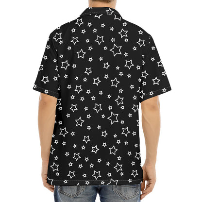 Geometric Star Pattern Print Aloha Shirt