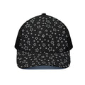 Geometric Star Pattern Print Black Mesh Trucker Hat