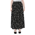 Geometric Star Pattern Print Chiffon Maxi Skirt