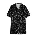 Geometric Star Pattern Print Cotton Hawaiian Shirt