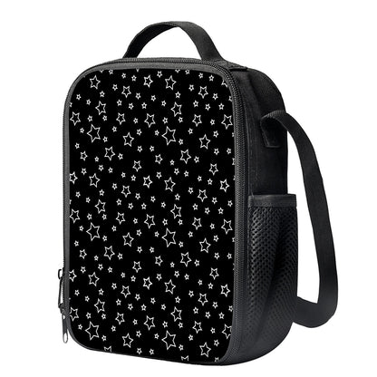 Geometric Star Pattern Print Crossbody Lunch Bag