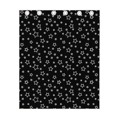 Geometric Star Pattern Print Curtain