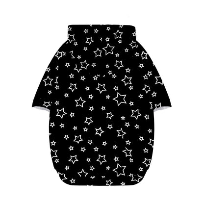 Geometric Star Pattern Print Dog Zip Up Hoodie