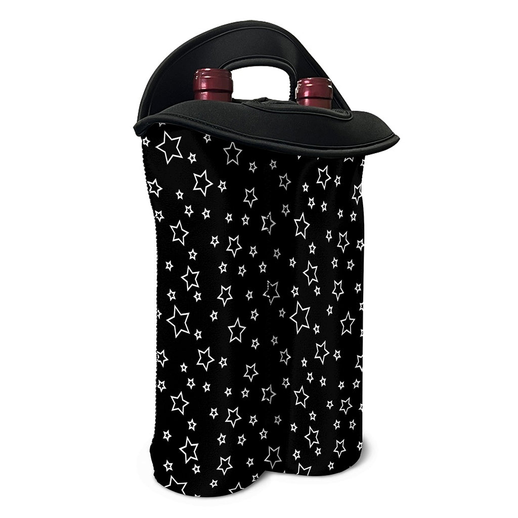 Geometric Star Pattern Print Double Neoprene Wine Tote