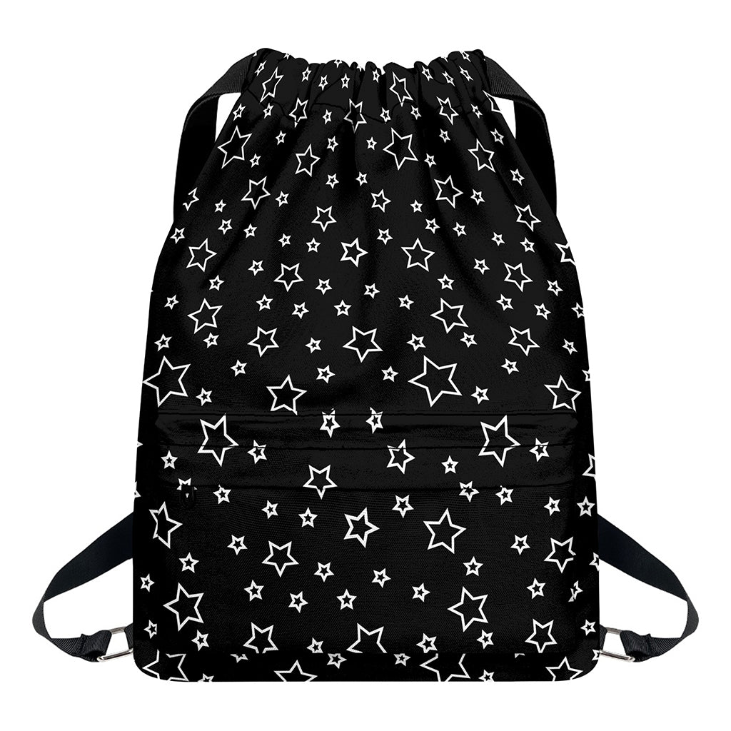 Geometric Star Pattern Print Drawstring Backpack