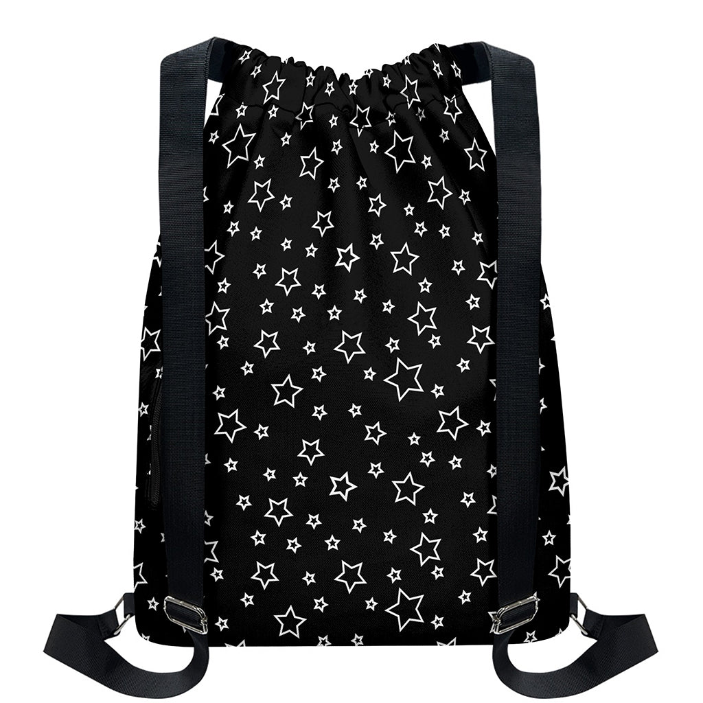 Geometric Star Pattern Print Drawstring Backpack