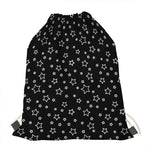 Geometric Star Pattern Print Drawstring Bag