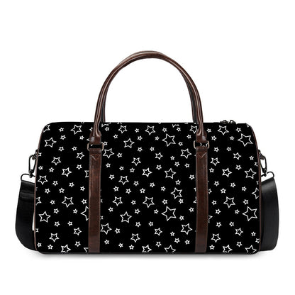 Geometric Star Pattern Print Duffle Bag