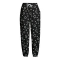 Geometric Star Pattern Print Fleece Lined Knit Pants