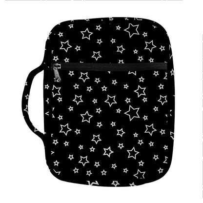 Geometric Star Pattern Print Front Pocket Bible Bag