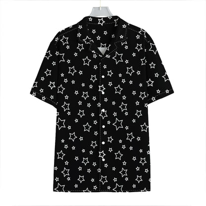 Geometric Star Pattern Print Hawaiian Shirt