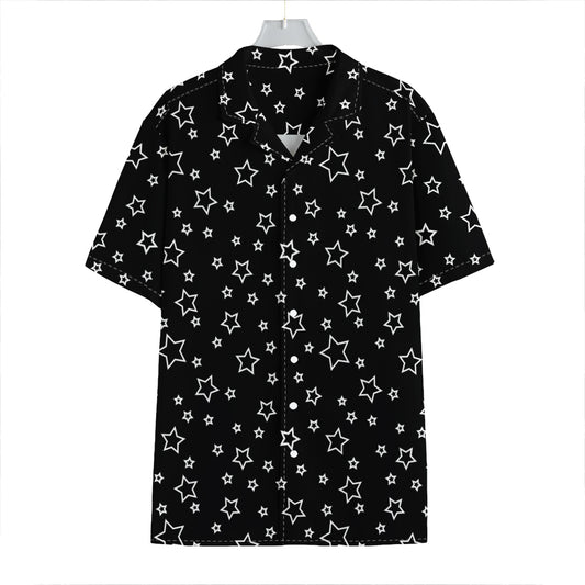 Geometric Star Pattern Print Hawaiian Shirt