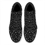 Geometric Star Pattern Print High Top Leather Sneakers