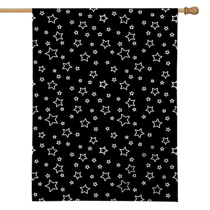 Geometric Star Pattern Print House Flag