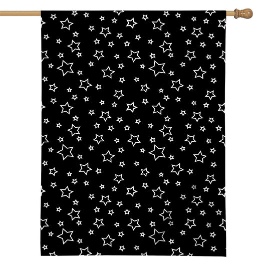 Geometric Star Pattern Print House Flag