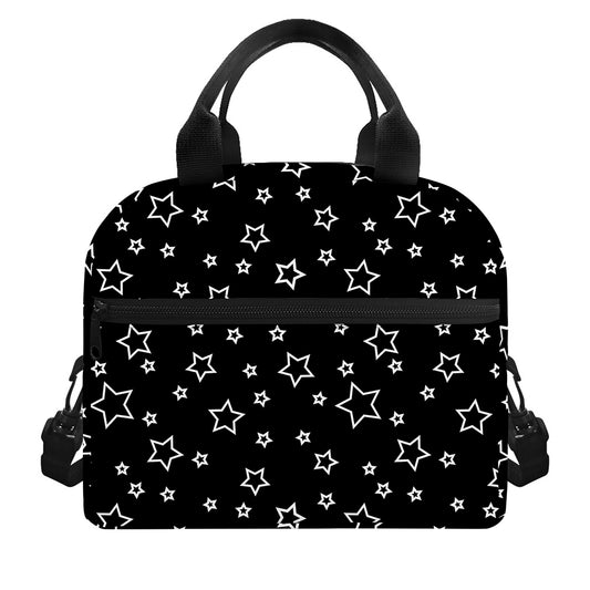 Geometric Star Pattern Print Insulated Lunch Bag