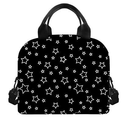 Geometric Star Pattern Print Insulated Lunch Bag