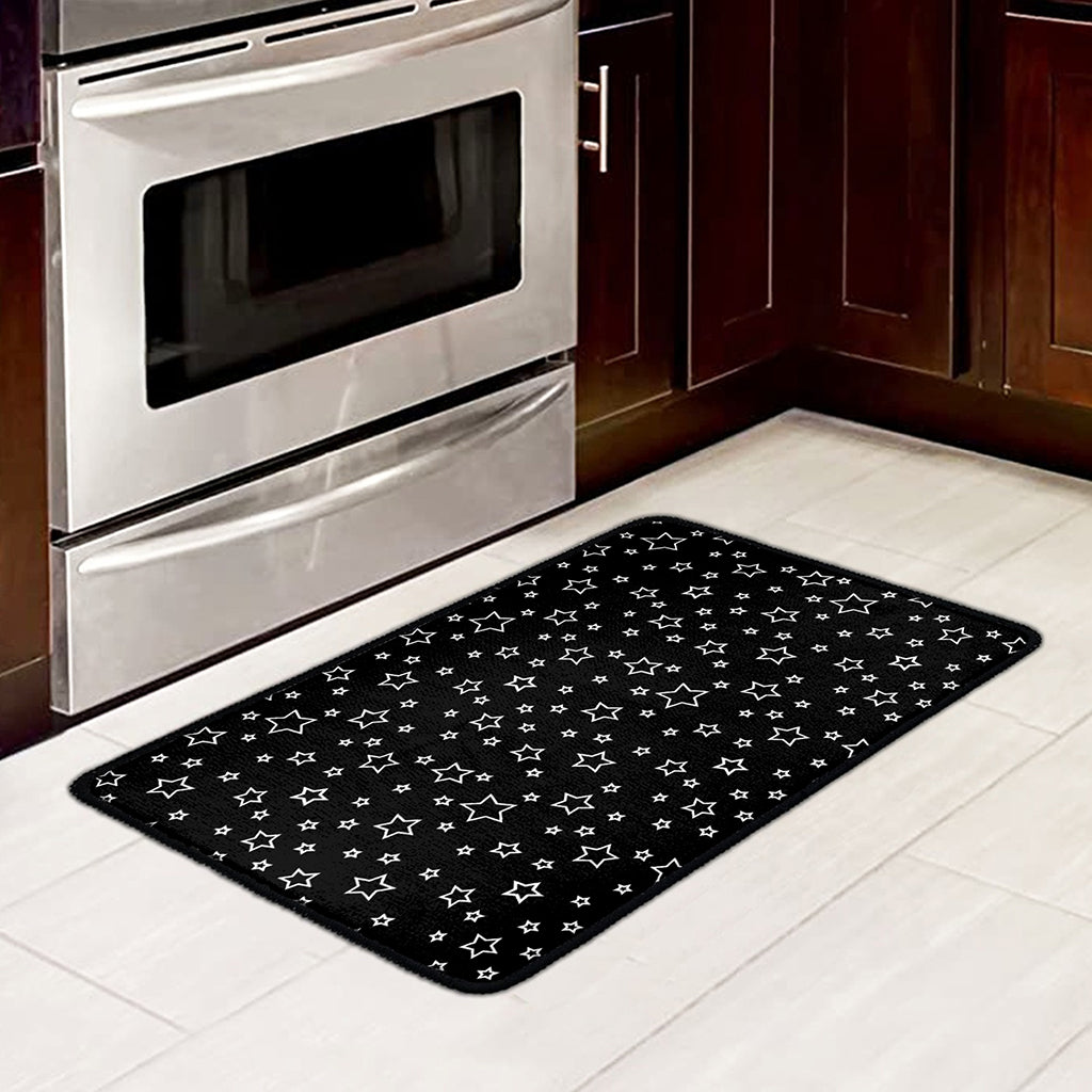 Geometric Star Pattern Print Kitchen Mat