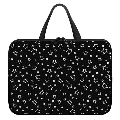 Geometric Star Pattern Print Laptop Sleeve With Handle