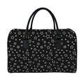 Geometric Star Pattern Print Leather Duffel Bag