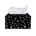 Geometric Star Pattern Print Leather Tissue Box Cover