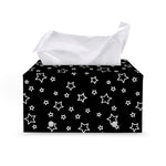 Geometric Star Pattern Print Leather Tissue Box Cover