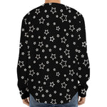 Geometric Star Pattern Print Long Sleeve Baseball Jersey