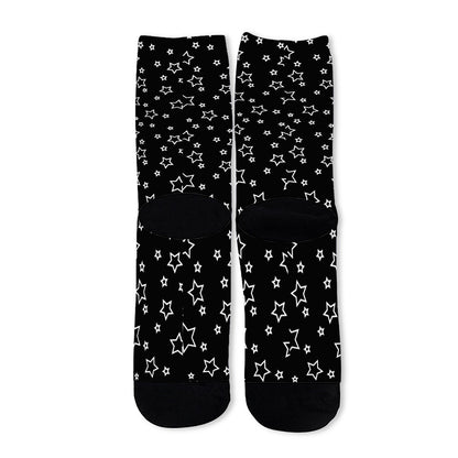 Geometric Star Pattern Print Long Socks