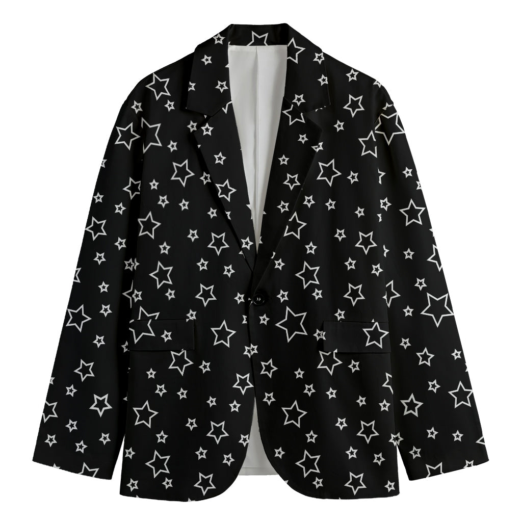 Geometric Star Pattern Print Men's Blazer