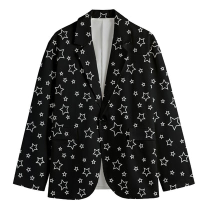 Geometric Star Pattern Print Men's Blazer
