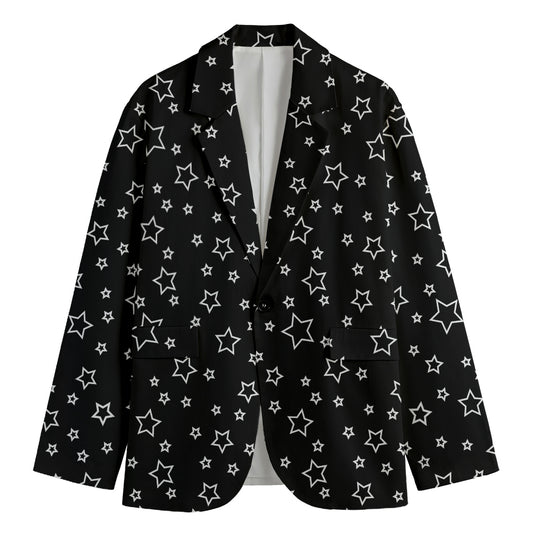 Geometric Star Pattern Print Men's Blazer