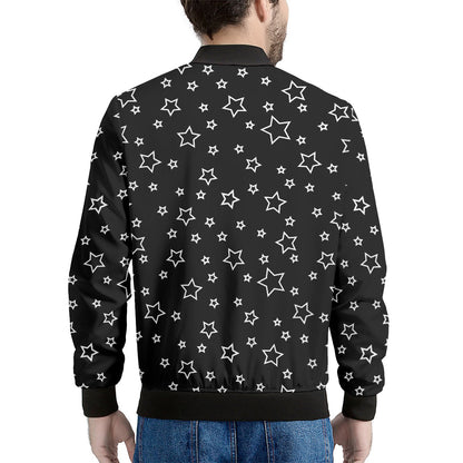 Geometric Star Pattern Print Men's Bomber Jacket