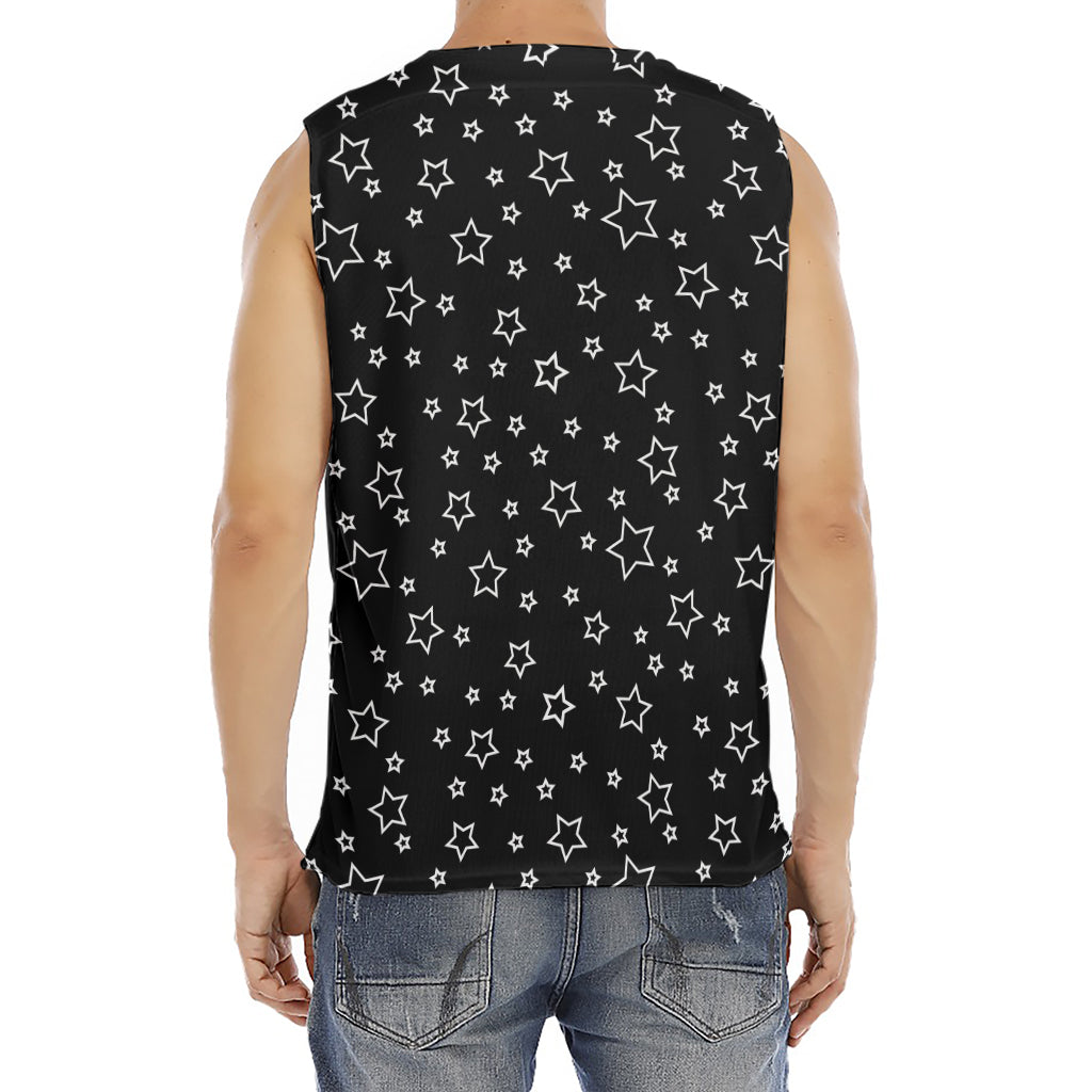 Geometric Star Pattern Print Men's Fitness Tank Top