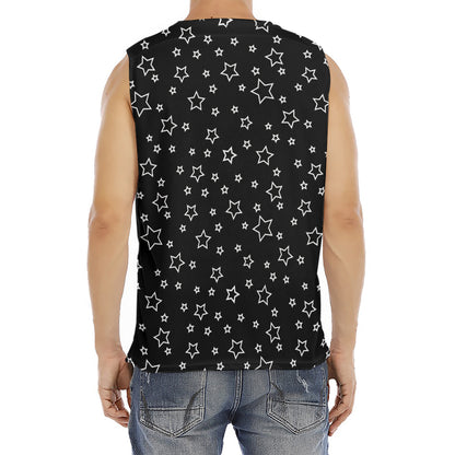 Geometric Star Pattern Print Men's Fitness Tank Top