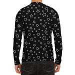 Geometric Star Pattern Print Men's Long Sleeve Rash Guard