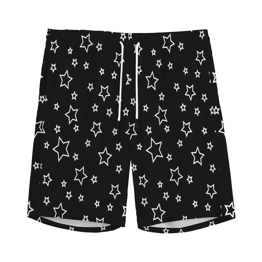 Geometric Star Pattern Print Men's Sports Shorts