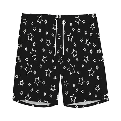 Geometric Star Pattern Print Men's Sports Shorts