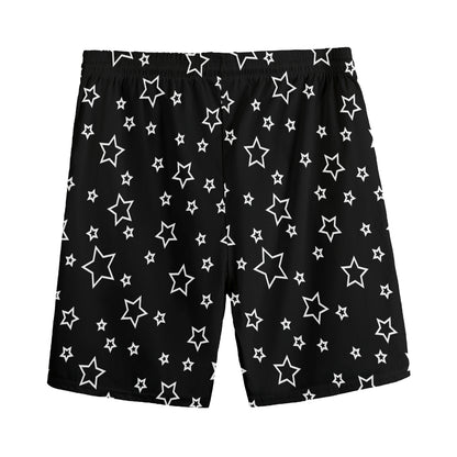 Geometric Star Pattern Print Men's Sports Shorts
