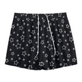 Geometric Star Pattern Print Mesh Shorts