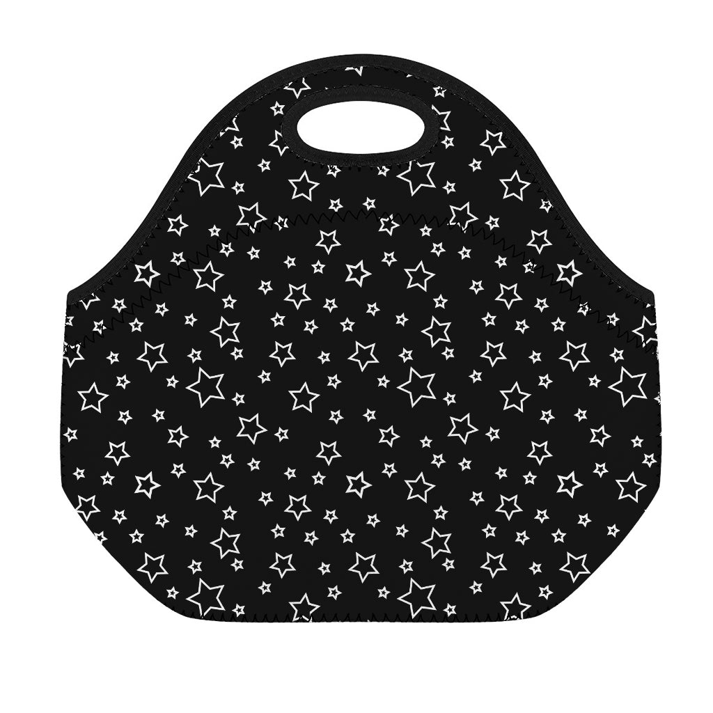 Geometric Star Pattern Print Neoprene Lunch Bag
