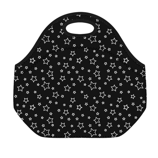 Geometric Star Pattern Print Neoprene Lunch Bag